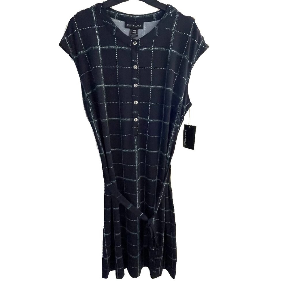 Stella & Julie Cap Sleeved Dress Size 16W NWT